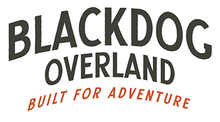 Black Dog Overland Logo Built for Adventure
