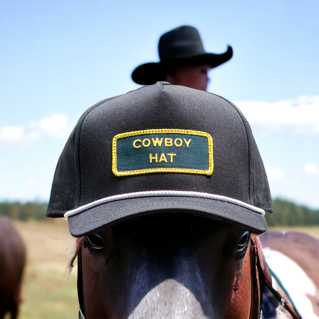 COWBOY HAT Trucker/Captains Hat – Black Dog Overland