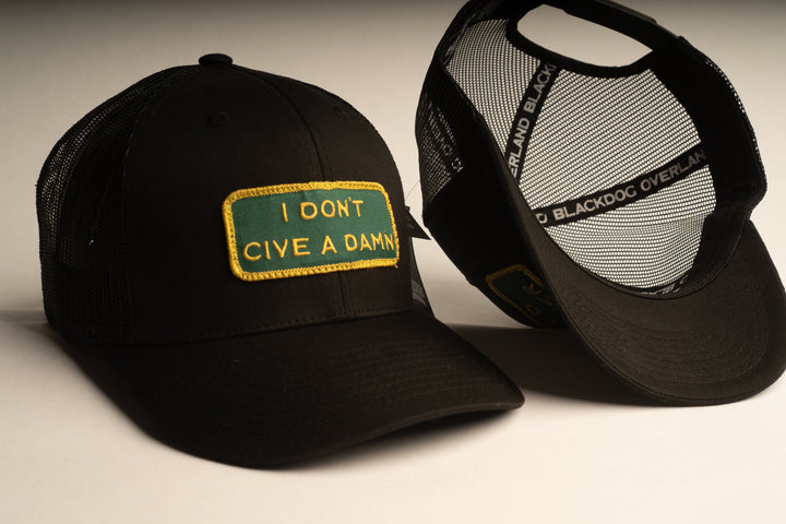 "I DON'T GIVE A DAMN" Black Trucker hat