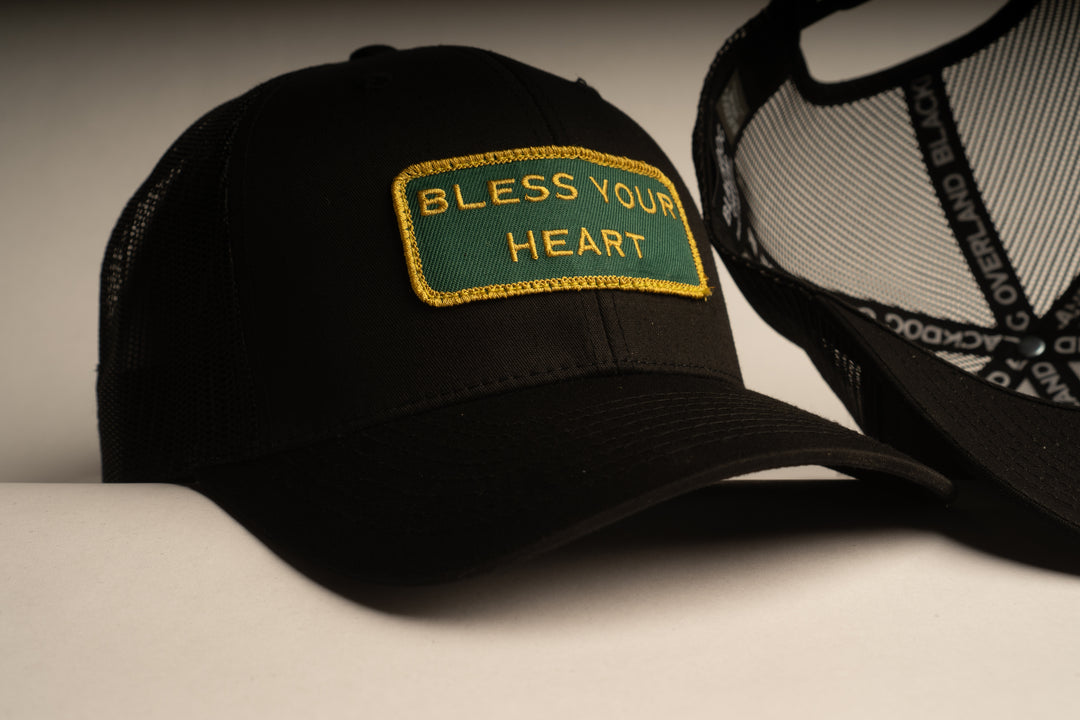 "BLESS YOUR HEART" Black Trucker hat