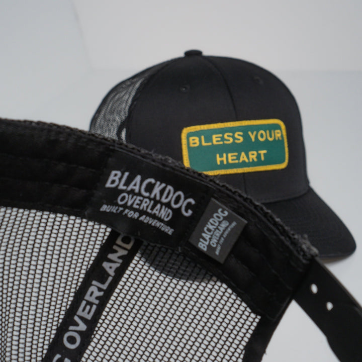 "BLESS YOUR HEART" Black Trucker hat