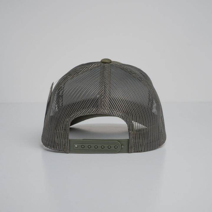 "THE HELL I WON'T" Olive Trucker hat