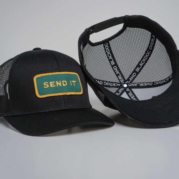 "SEND IT" Black Trucker hat