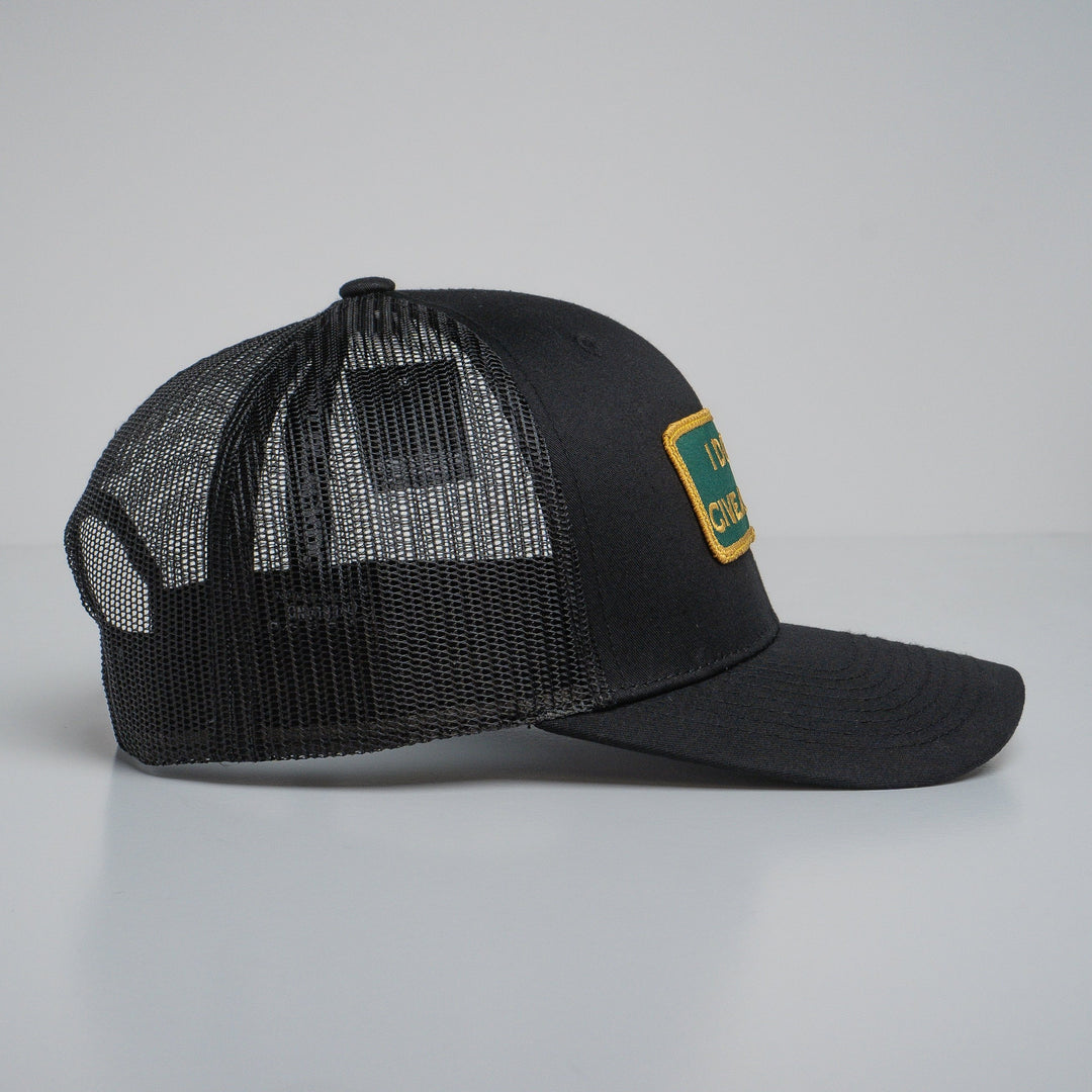 "I DON'T GIVE A DAMN" Black Trucker hat