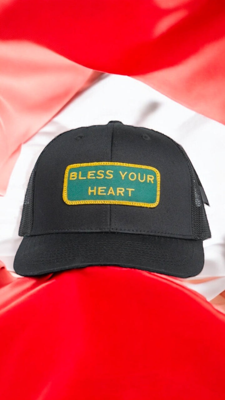 "BLESS YOUR HEART" Black Trucker hat