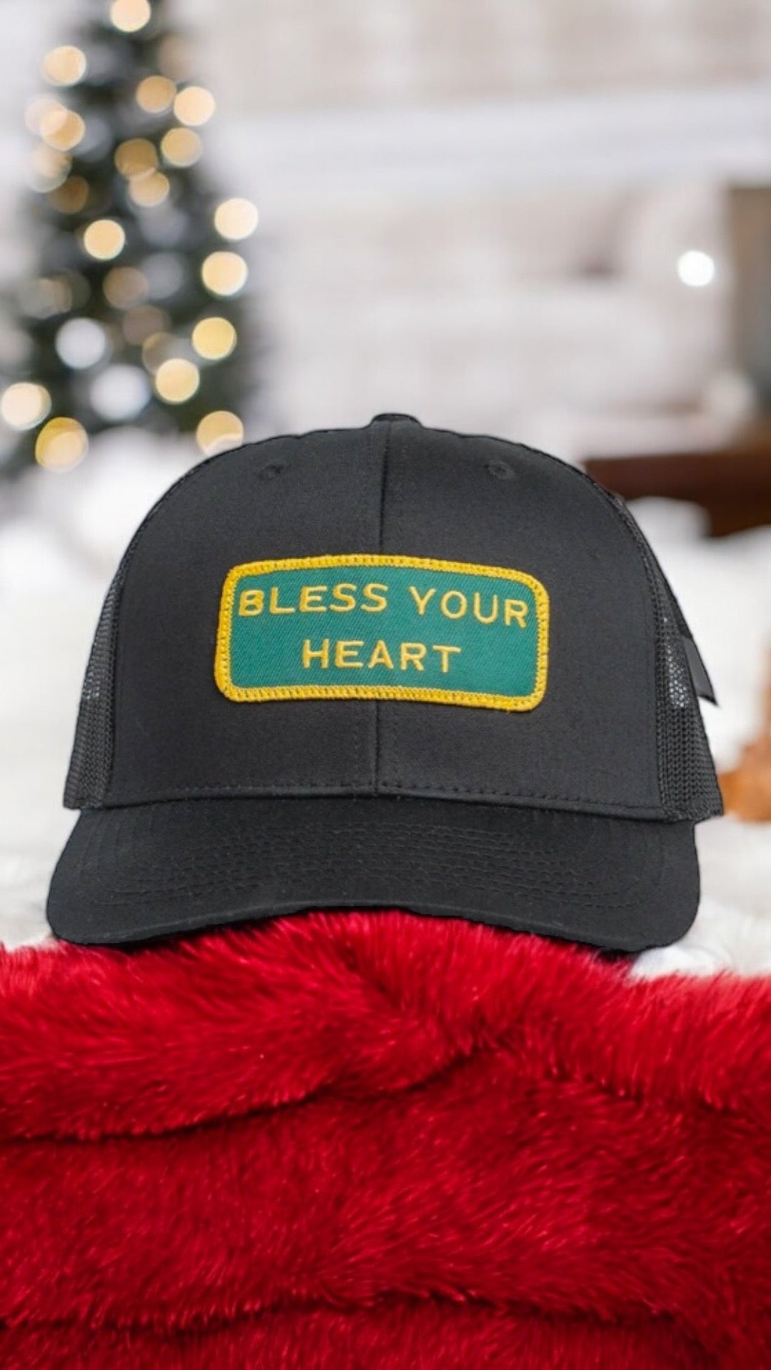 "BLESS YOUR HEART" Black Trucker hat