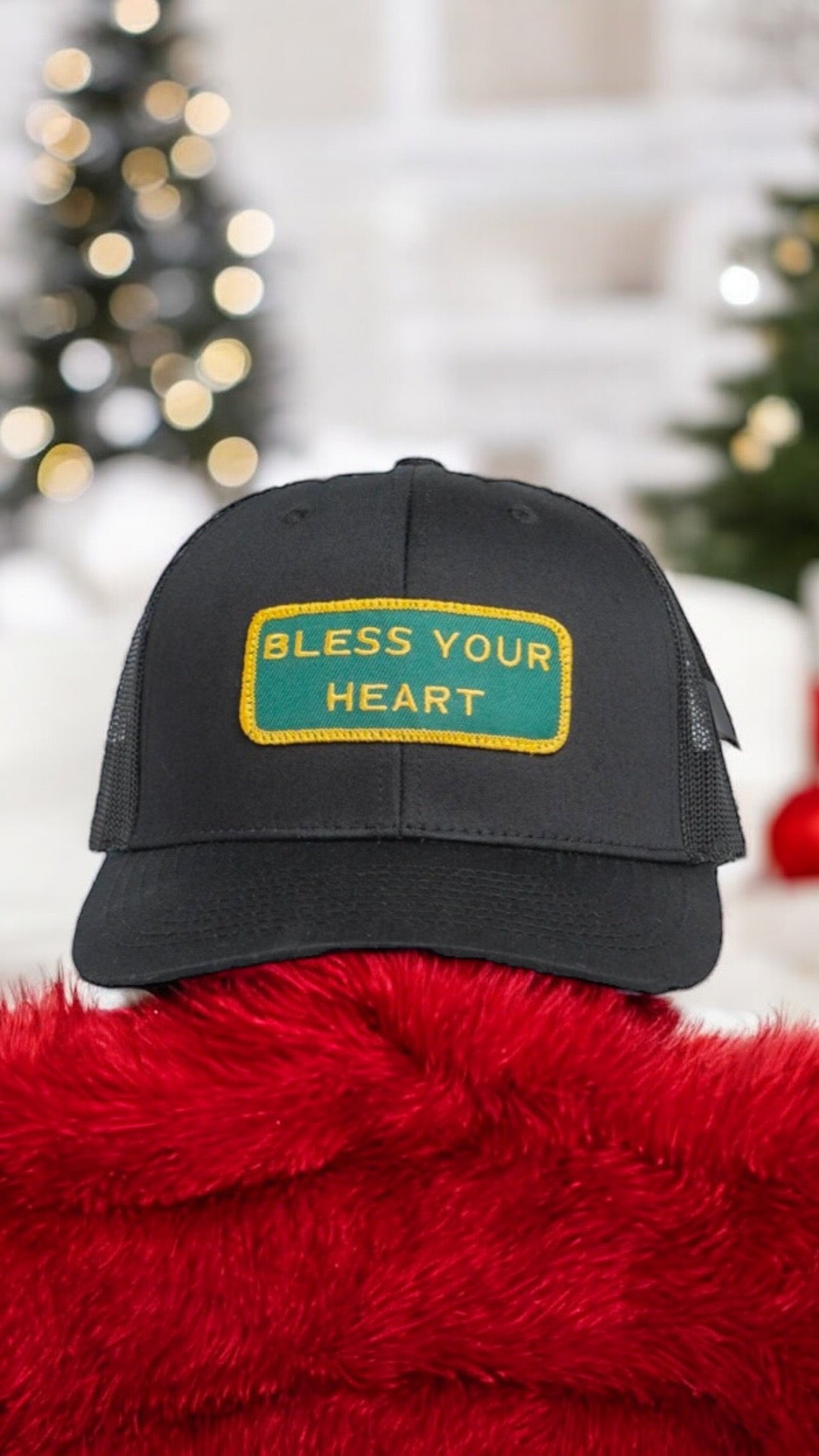 "BLESS YOUR HEART" Black Trucker hat