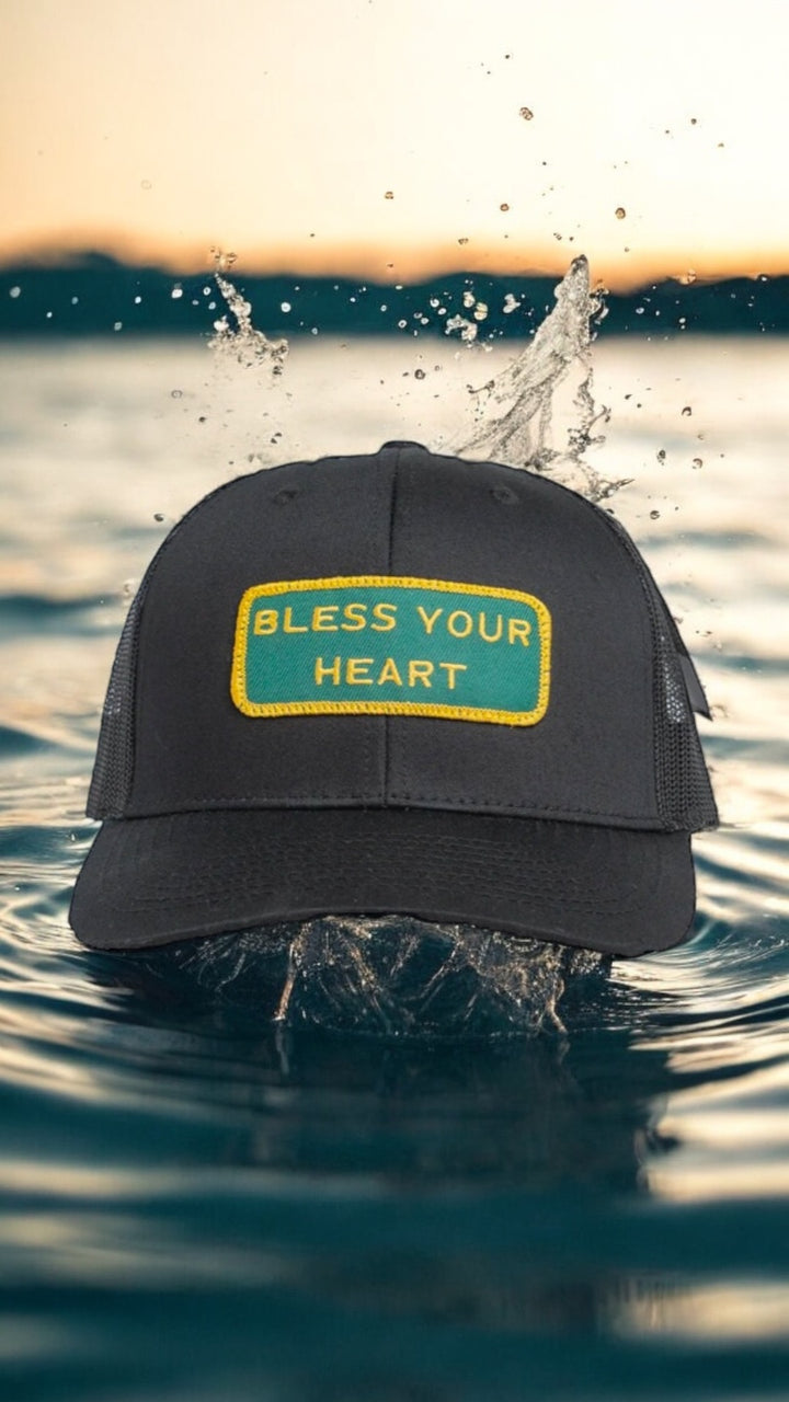 "BLESS YOUR HEART" Black Trucker hat