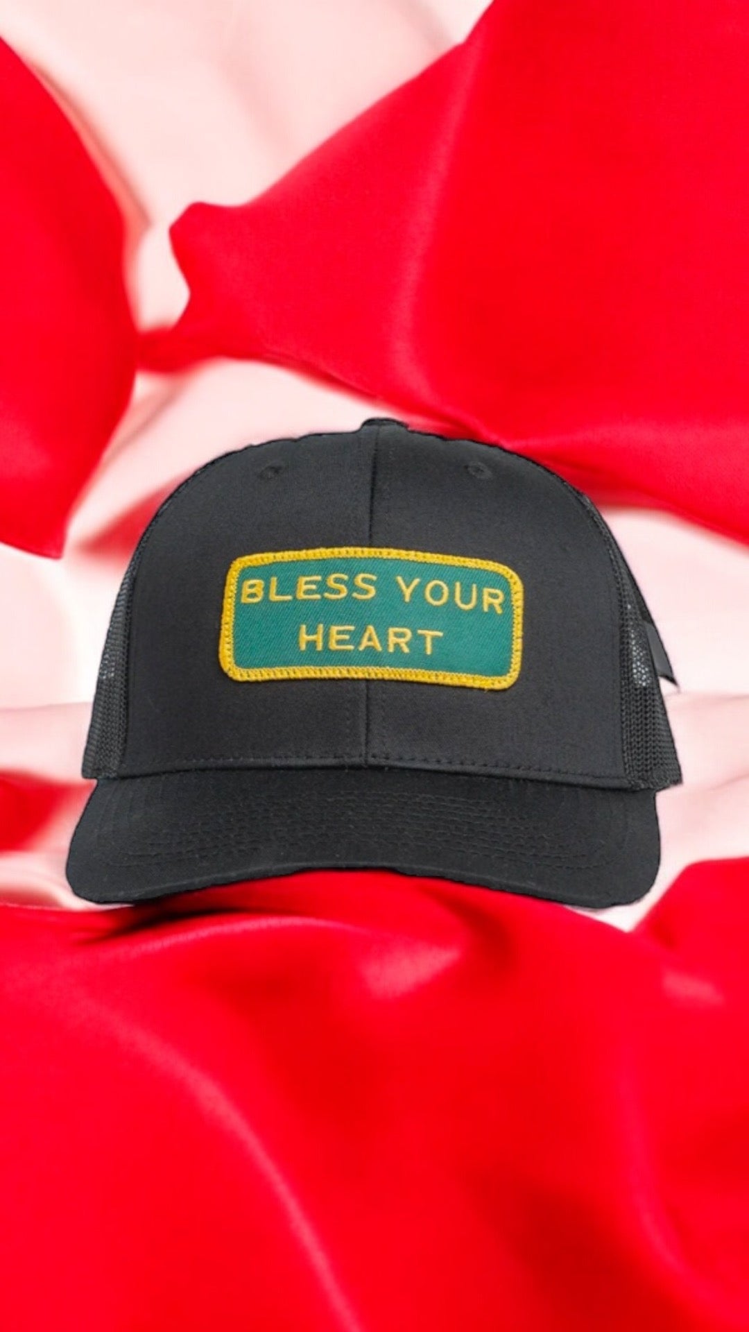 "BLESS YOUR HEART" Black Trucker hat