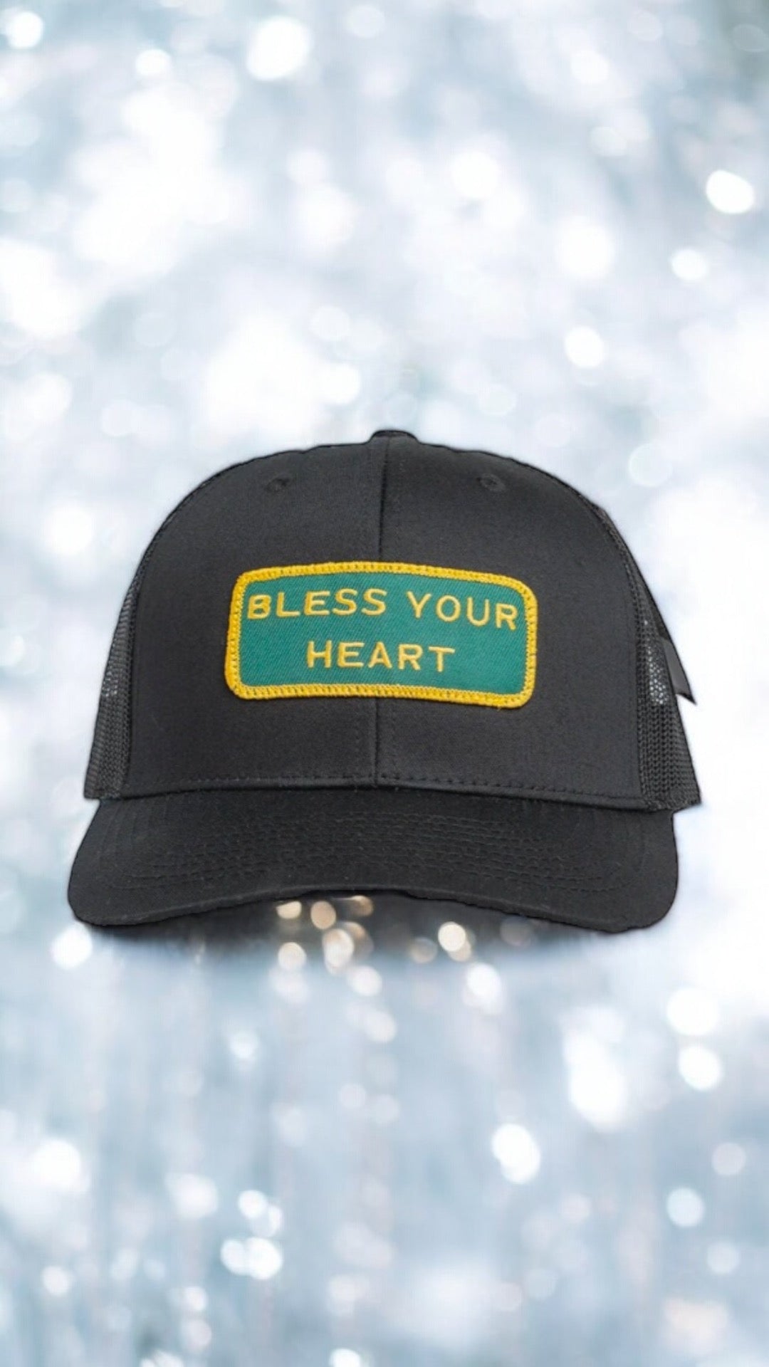 "BLESS YOUR HEART" Black Trucker hat