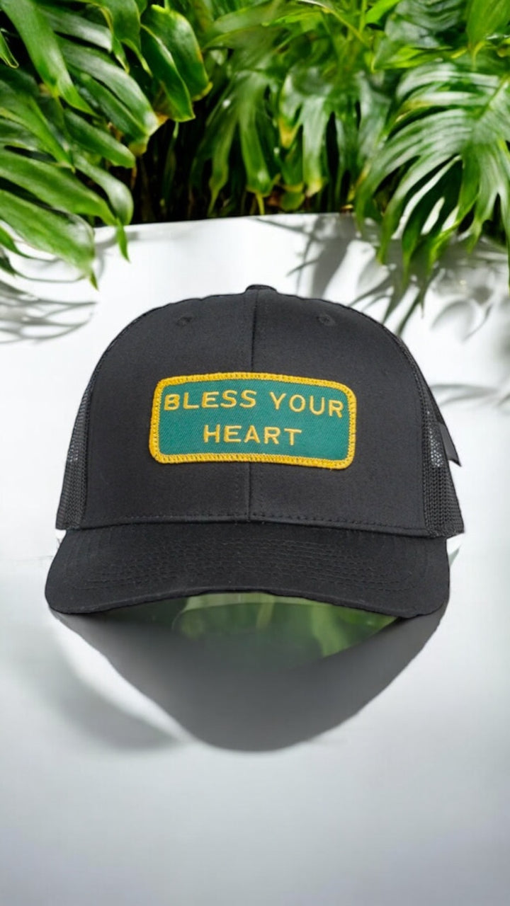 "BLESS YOUR HEART" Black Trucker hat