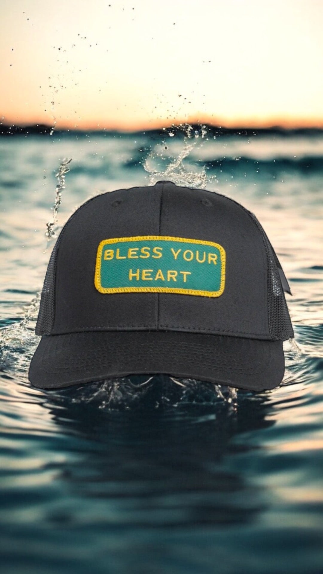 "BLESS YOUR HEART" Black Trucker hat