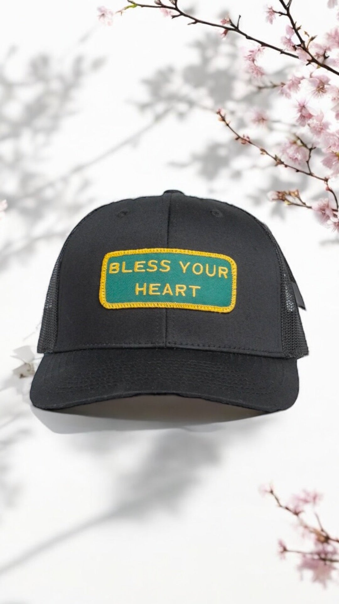 "BLESS YOUR HEART" Black Trucker hat