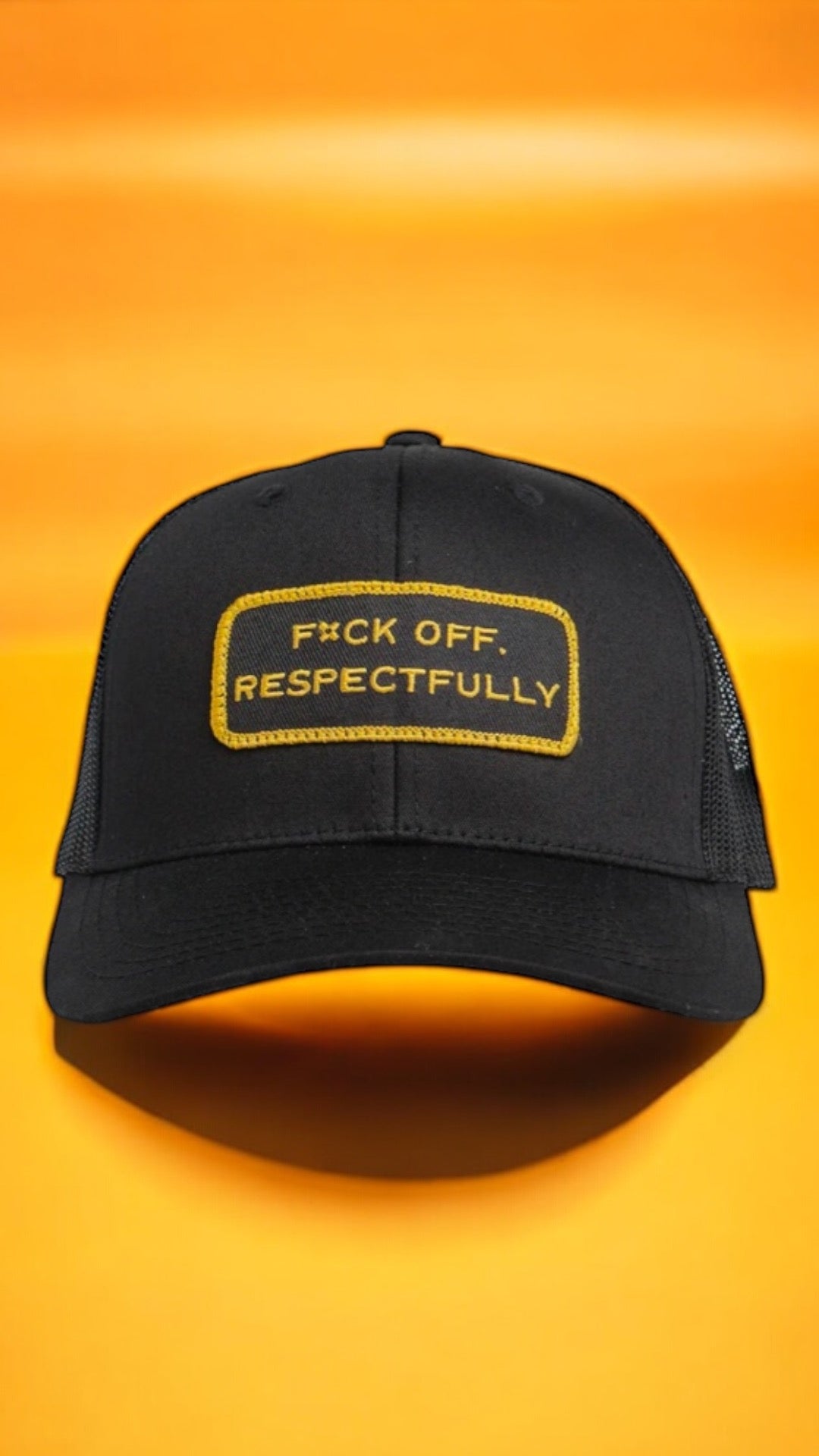 "FXCK OFF, RESPECTFULLY" Black Trucker Hat